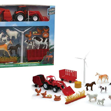 Playset Animal Farm and Tractor Toy Children